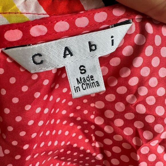 New Cabi 100% Silk Butterfly Belted Kimono Top Blouse Size Small Art to Wear 345 - Picture 8 of 10